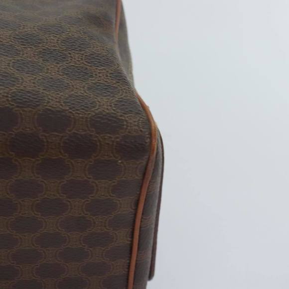 CELINE Macadam Canvas Clutch Bag PVC Leather Brown Gold Auth mr528 - Picture 14 of 16